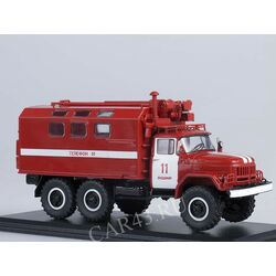 ЗИЛ-131 кунг пожарный  Масштабная модель автомобиля 1:43